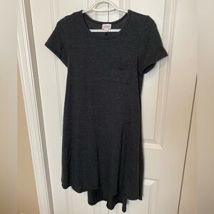 LuLaRoe Carly dress in dark charcoal gray XXS